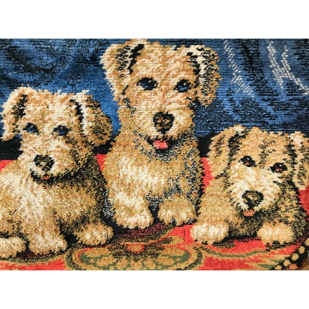 Vintage 60s Tapestry Purse 1960s Marlow Original Puppy Case Retro Cute Mod